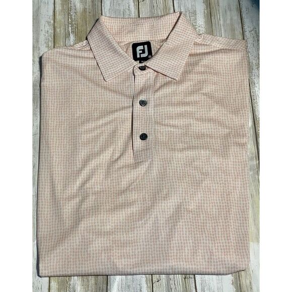 Men's FootJoy Gold Polo Size Medium Light Pink Size‎ Medium - Picture 1 of 6
